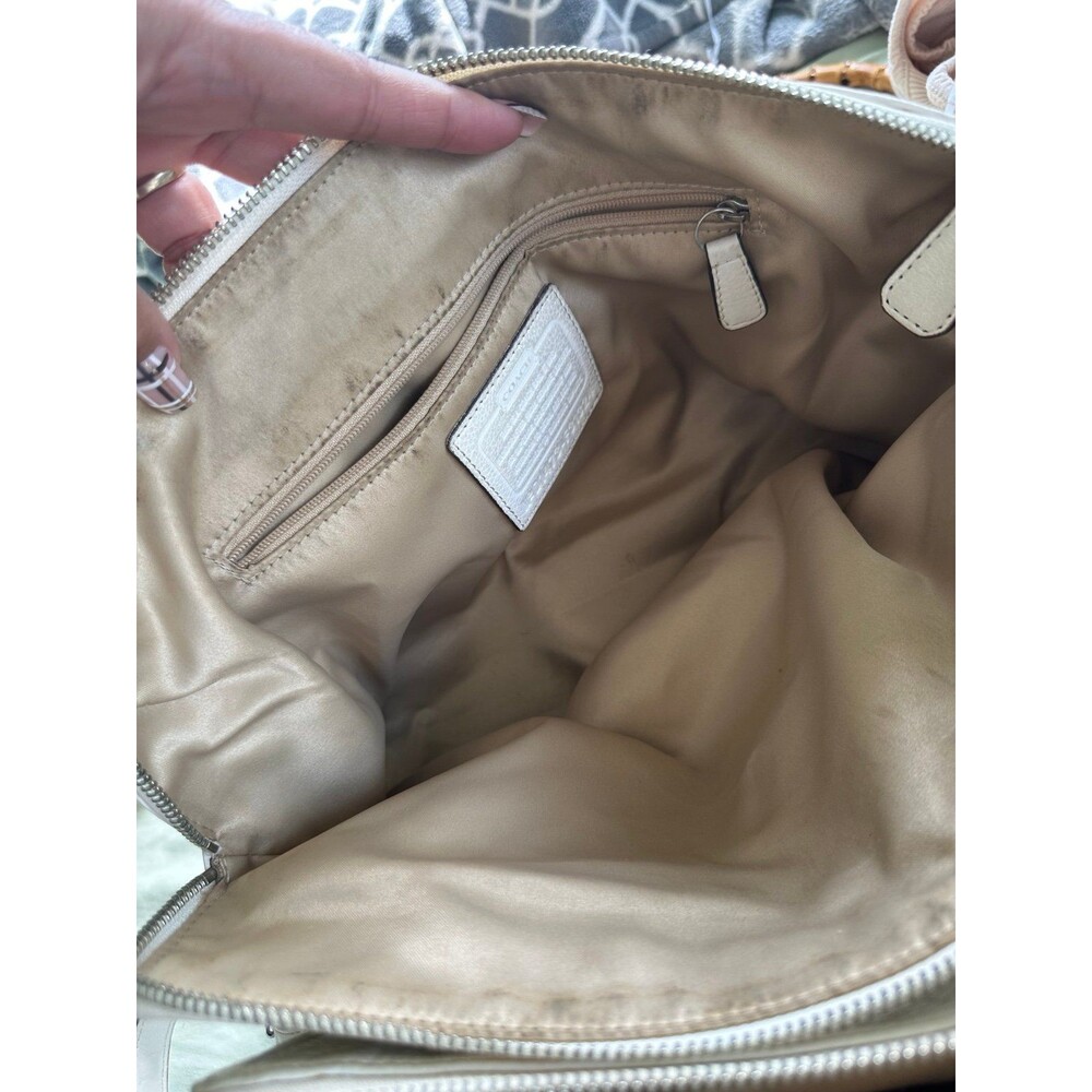 Coach #31324 Vermillion Park Kathryn Triple Zip Soft Pebble Leather Satchel Bag - Picture 10 of 12